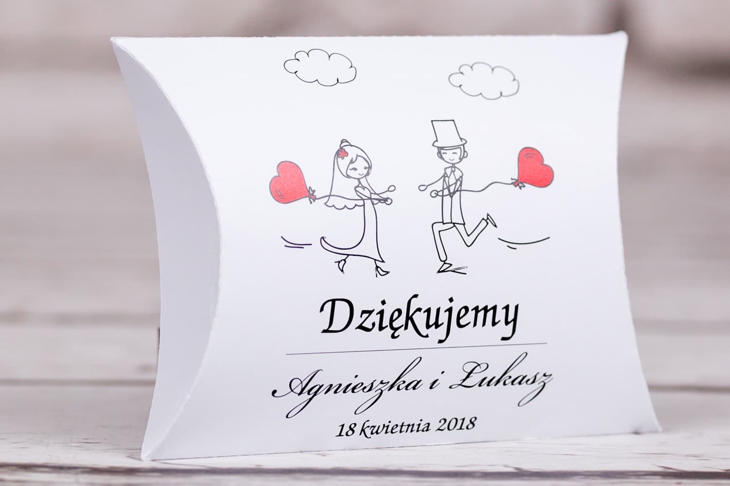 Cajitas con Pareja de Novios y Globos | Detalles para Invitados de Boda | Bueno nº 5