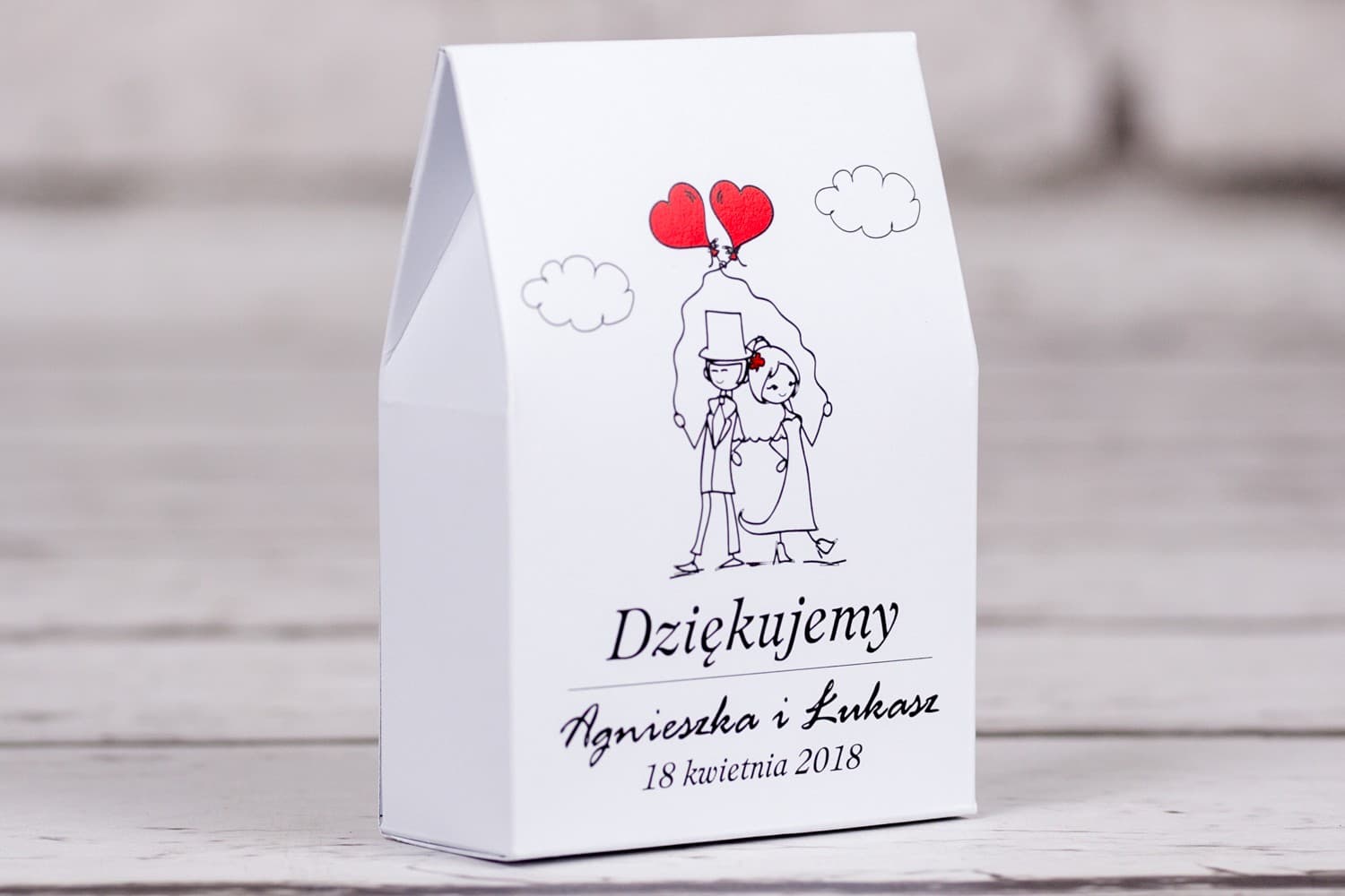 Cajitas con Novios y globos | Detalles para invitados de boda con dulces | Bueno n.º 6