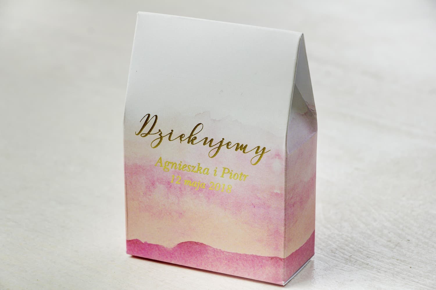 Cajitas Rosas para Dulces con Dorado | Detalles para Invitados de Boda | Delfina nº 5