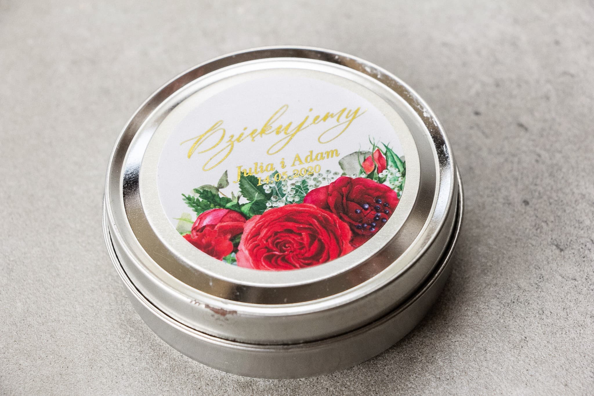 Bomboniere per Ospiti Rubin n. 8 – Candela di Soia con Rosa