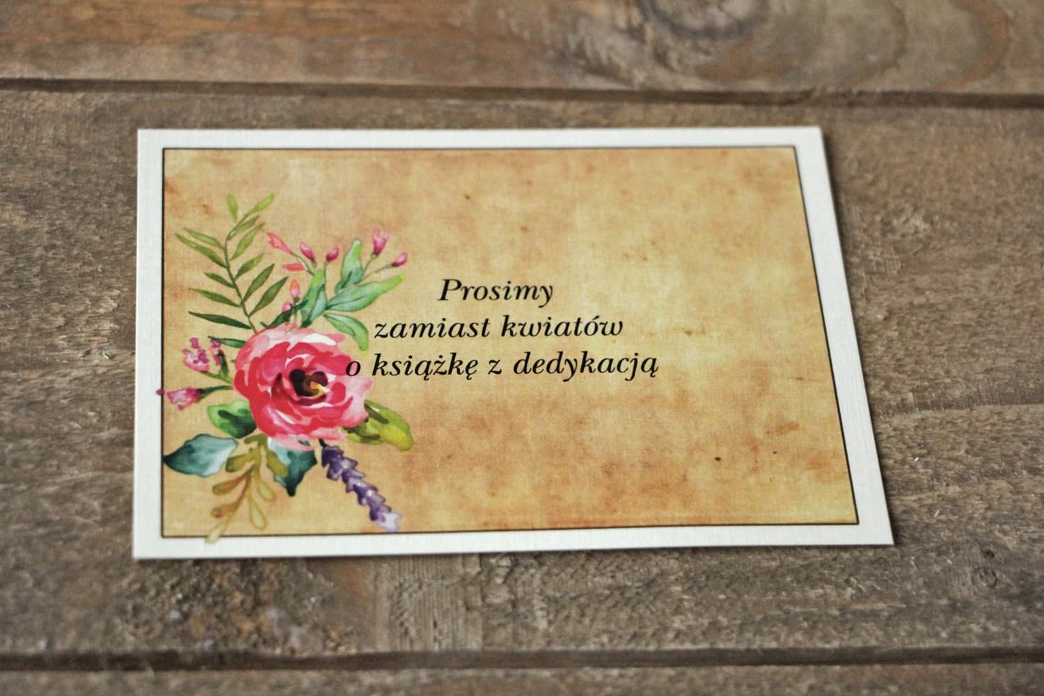 Carte d'Information Rustique Fleurs Boho | Carton d'Invitation | Caramel n° 1