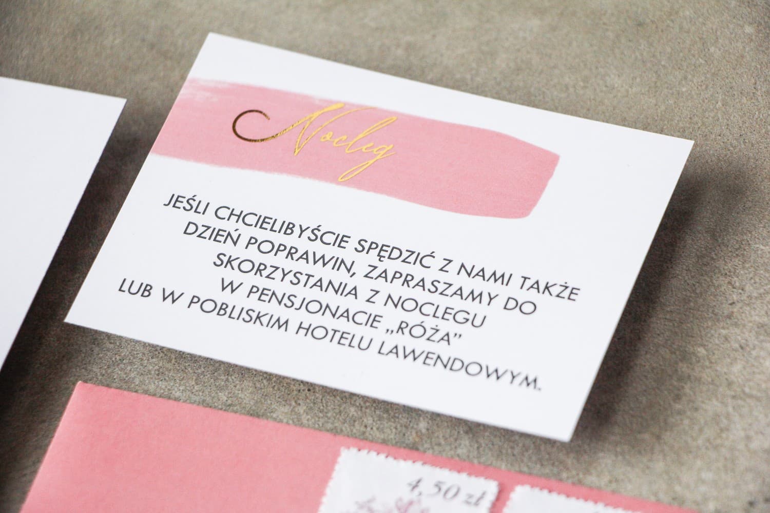 Cartons Dorés Aquarelle Rose | Encarts pour Invitations de Mariage, Cartes RSVP | Verte n° 2