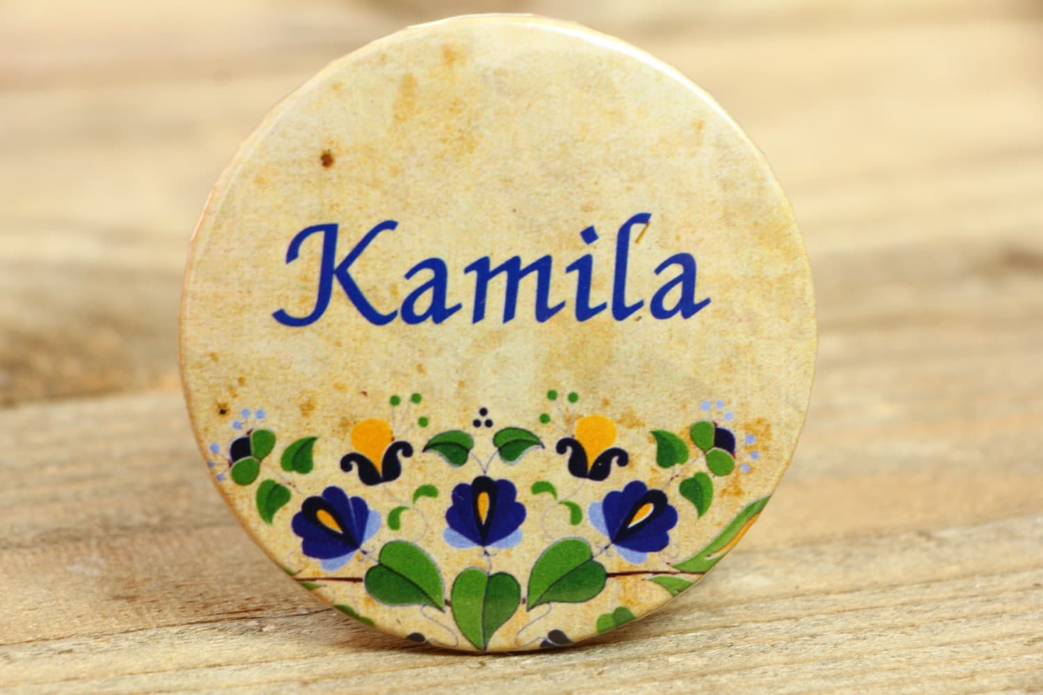 Chapas folk con diseño casubio | Detalles de boda tradicionales para invitados | Folk nº 2