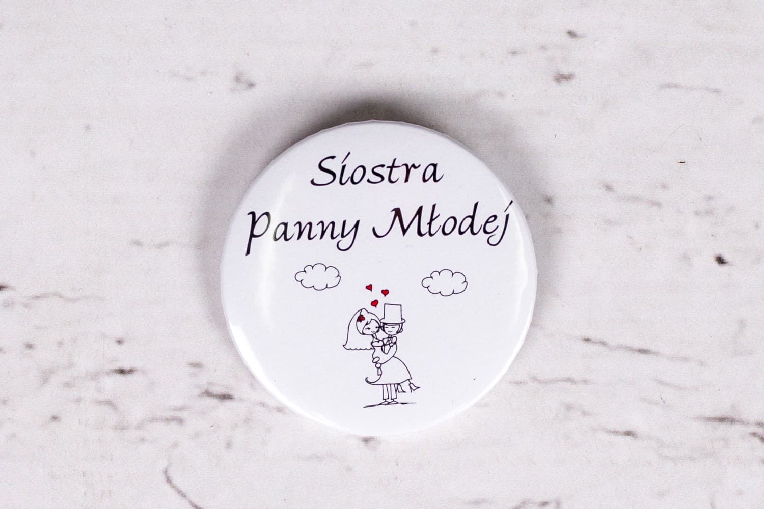 Chapas Personalizadas para Bodas Bueno nº 8 – Marcasitios con Pareja de Novios Ilustrada