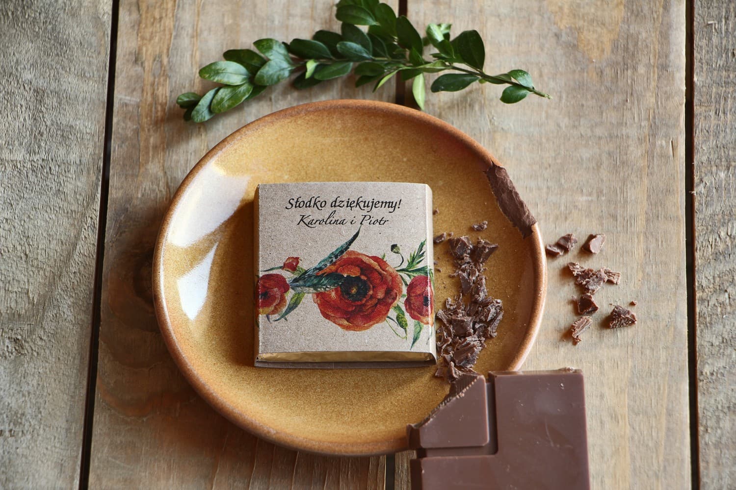 Cioccolatini Nuziali con Papaveri in Carta Eko | Bomboniere per Ospiti Matrimonio | Frutti di Bosco n. 6