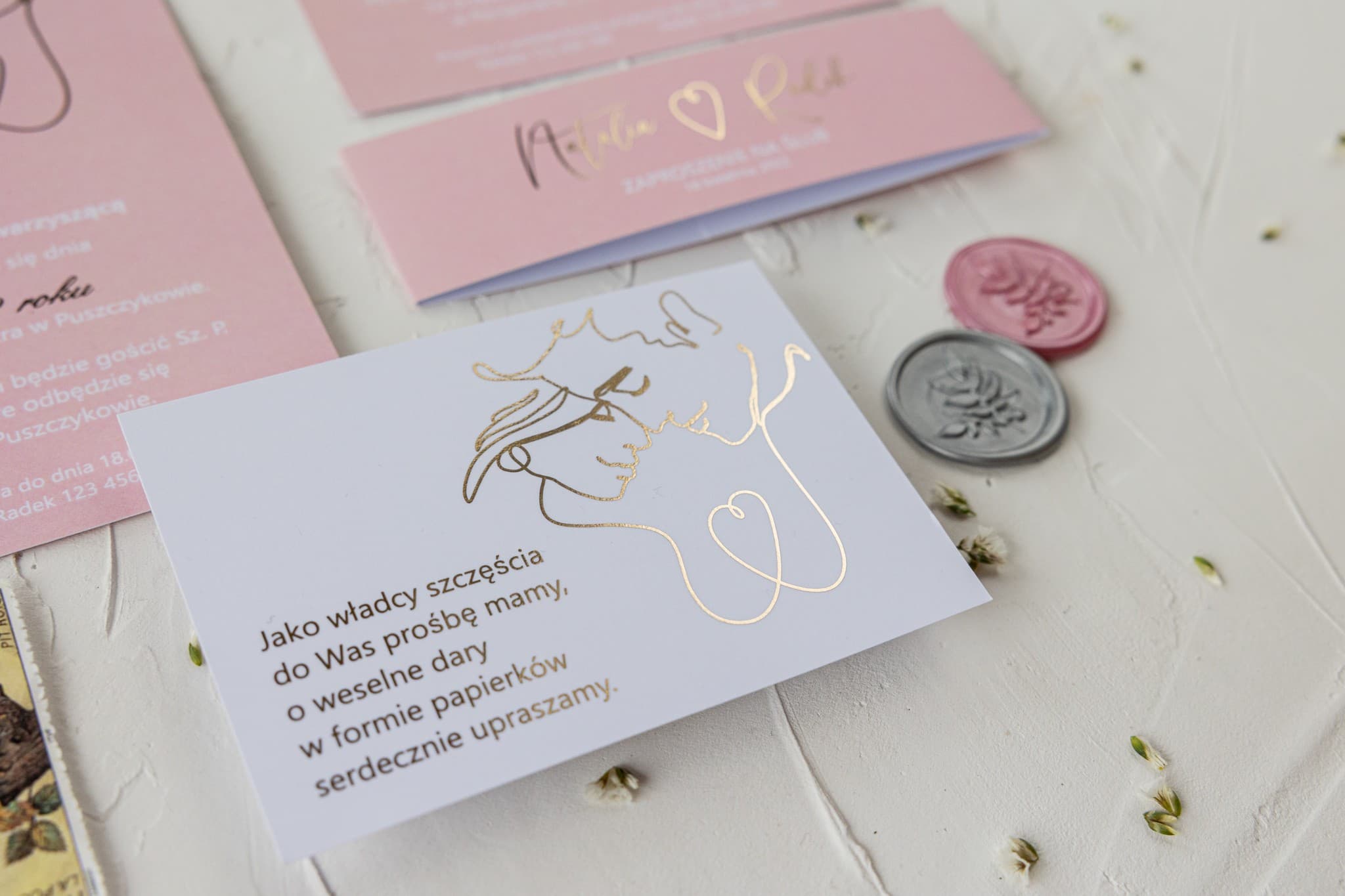 RSVP Card Jasper No. 3 – Gold Foiled Invitation Insert