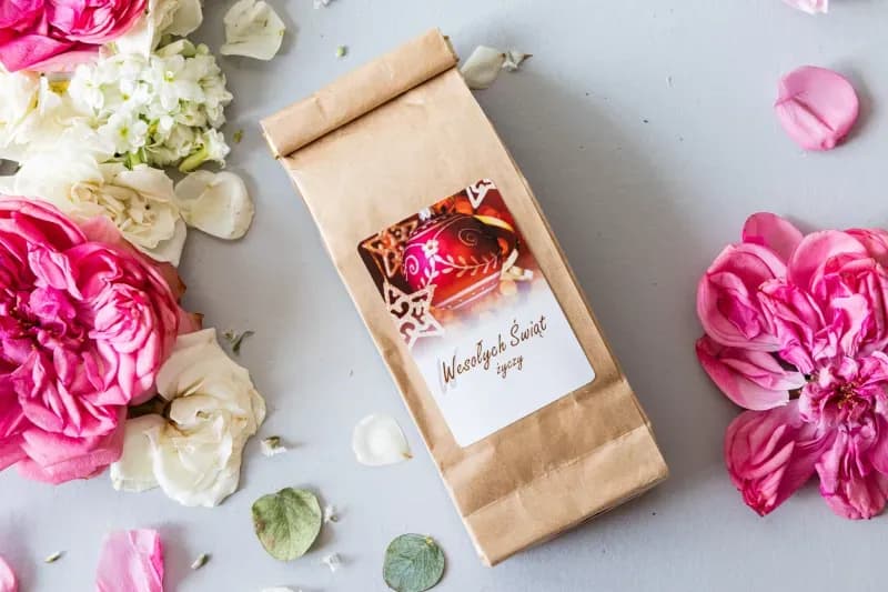 Personalized promotional tea with logo - aromatic black 50g in eco-friendly packaging