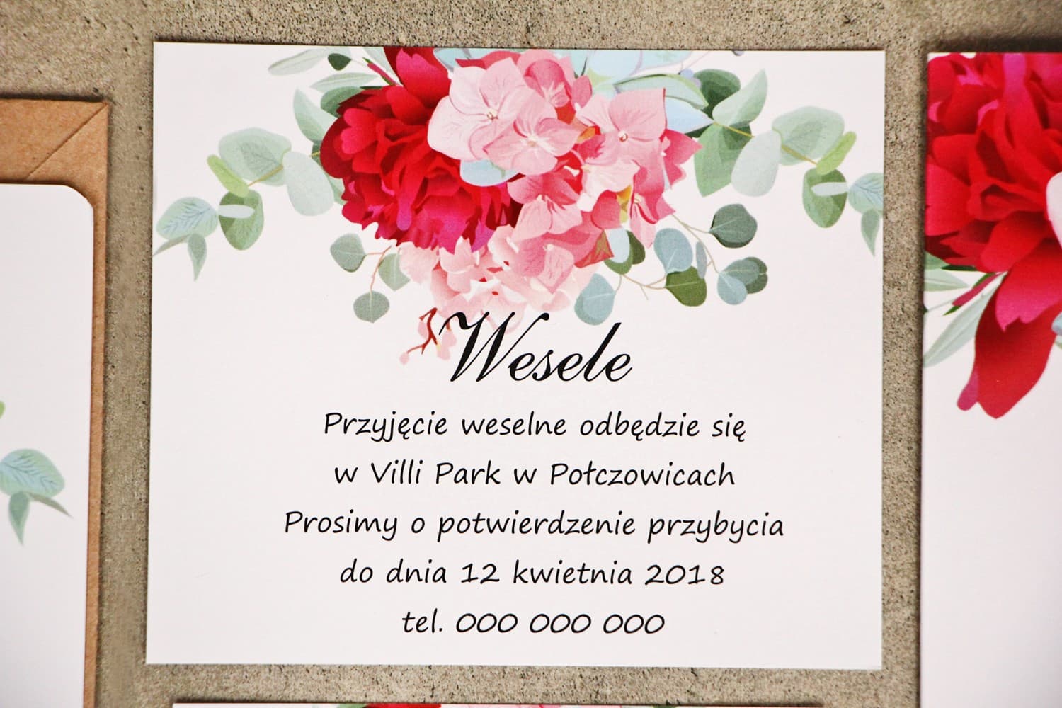 Peony and Eucalyptus Invitation Insert | Wedding Money Poem Cards | Sorento No. 14