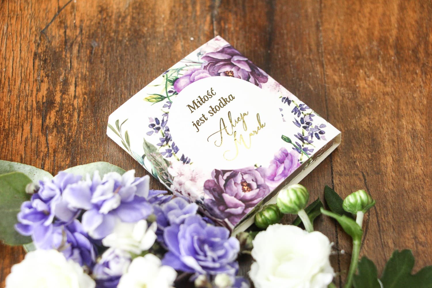 Elegantes Chocolatinas de Boda con Lavanda | Agradecimientos Dorados Glamour | Soreli nº 4