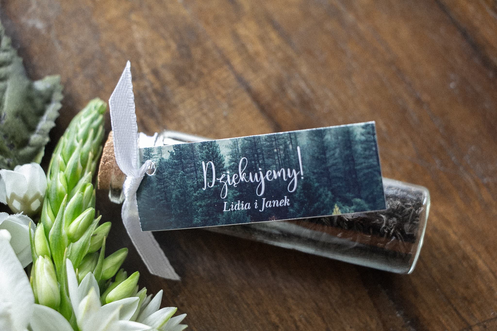 Detalles para Invitados Té en Vial | Regalo con Motivo de Bosque | Eteryczne nº 6