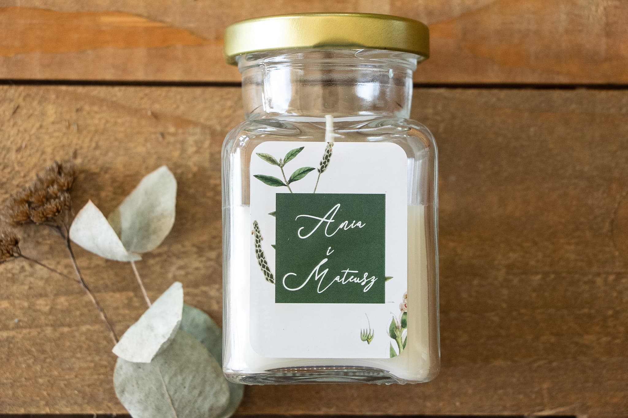 Duftkerze Korani Nr. 9 – Smaragdgrün und Gastgeschenk zur Hochzeit