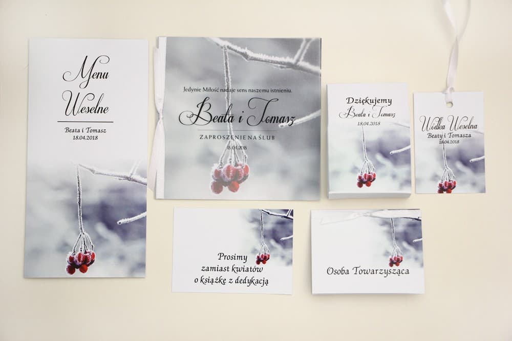 Échantillons d'Invitations avec Calque, Sorbier et Accessoires | Kit d'Échantillons de Mariage | Elegant n° 17