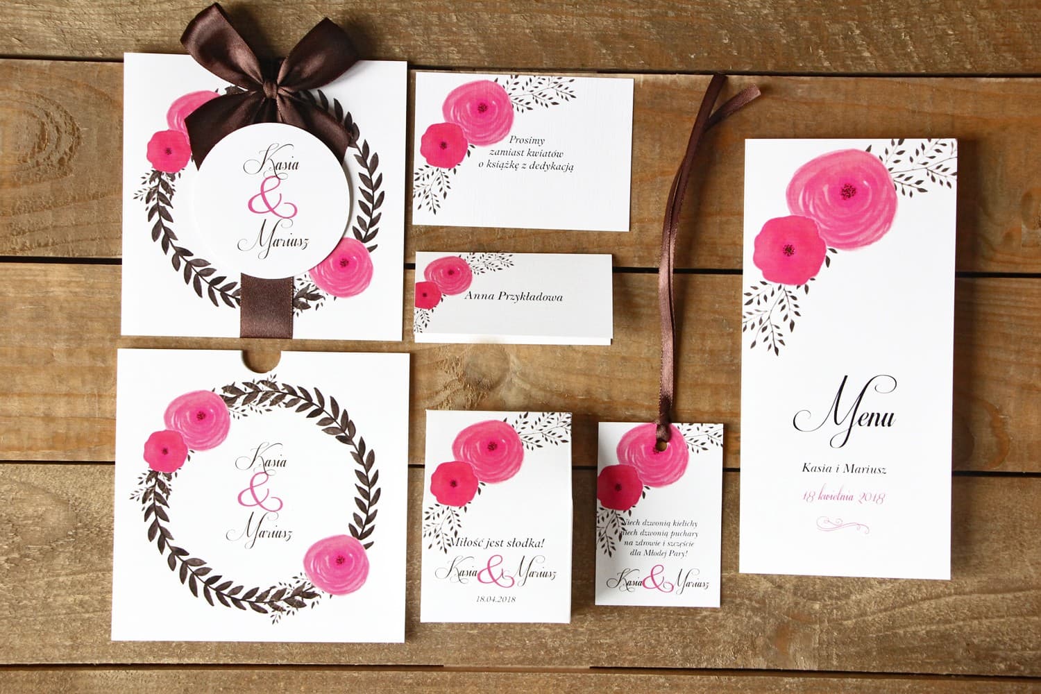 Échantillons Papeterie de Mariage avec Bon d'achat | Pack Échantillons Invitations | Fleurs Peintes n° 19