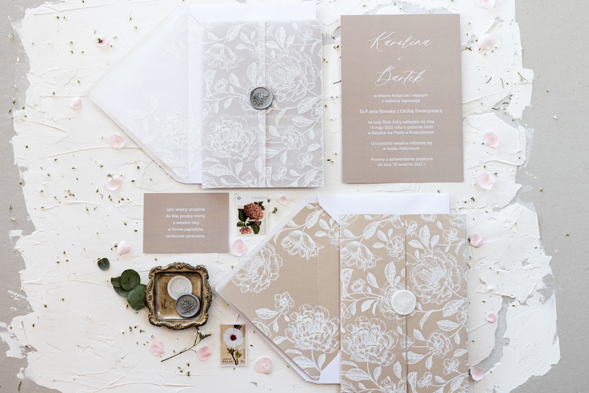 Échantillons d'Invitations de Mariage Nefryt n° 4 – Kit avec Bon d'Achat