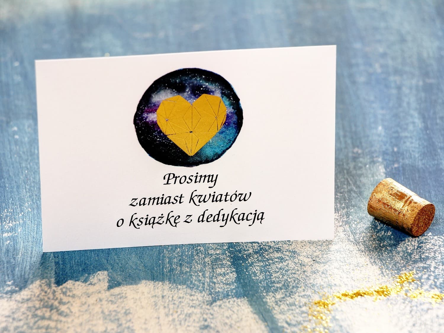 Einlegekarte mit Goldfolie für Geldgeschenke, Dunkelblau | Księżycowa Noc Nr. 3