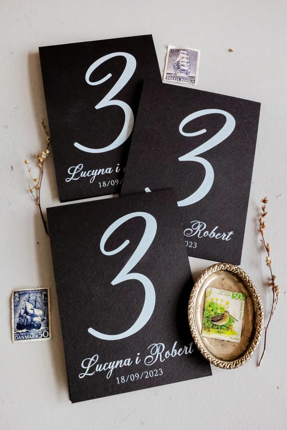 Black Wedding Table Numbers, Elegant Standing Numbers | Wedding Table Numbering | Kraft No. 8