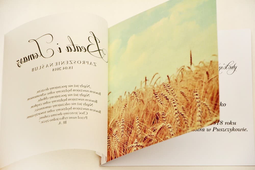 Boho Wedding Invitation with Vellum and Wheat Stalks – Elegant Design 25