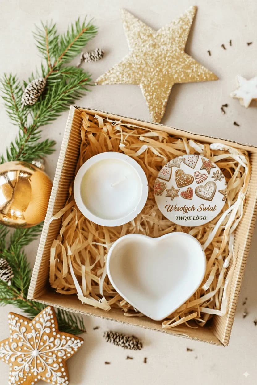Elegant Gift Box with Soy Candle and Jewelry Tray | Corporate Christmas Gift Set | Box No. 35