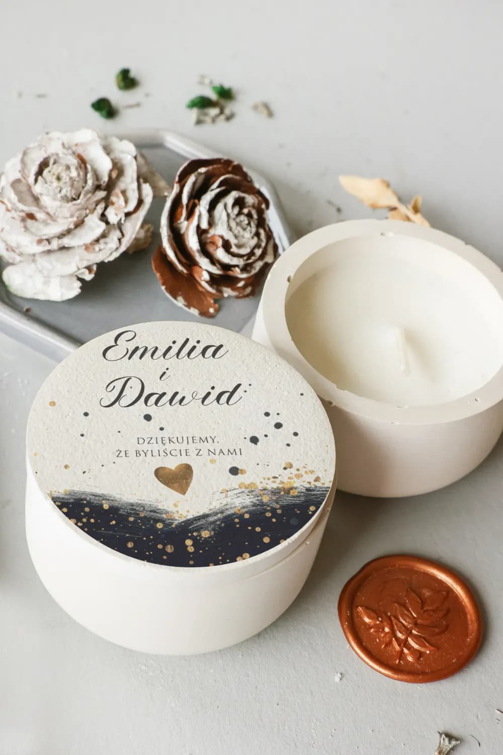 Cejla No. 12 Soy Candle in Gypsum – Glamour Wedding Favours