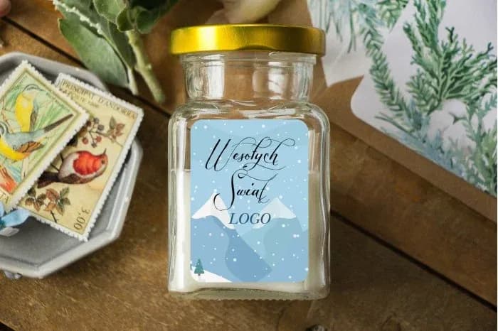 Winter Soy Candle with Company Logo, Personalized Gift | Promotional Candles | SW3