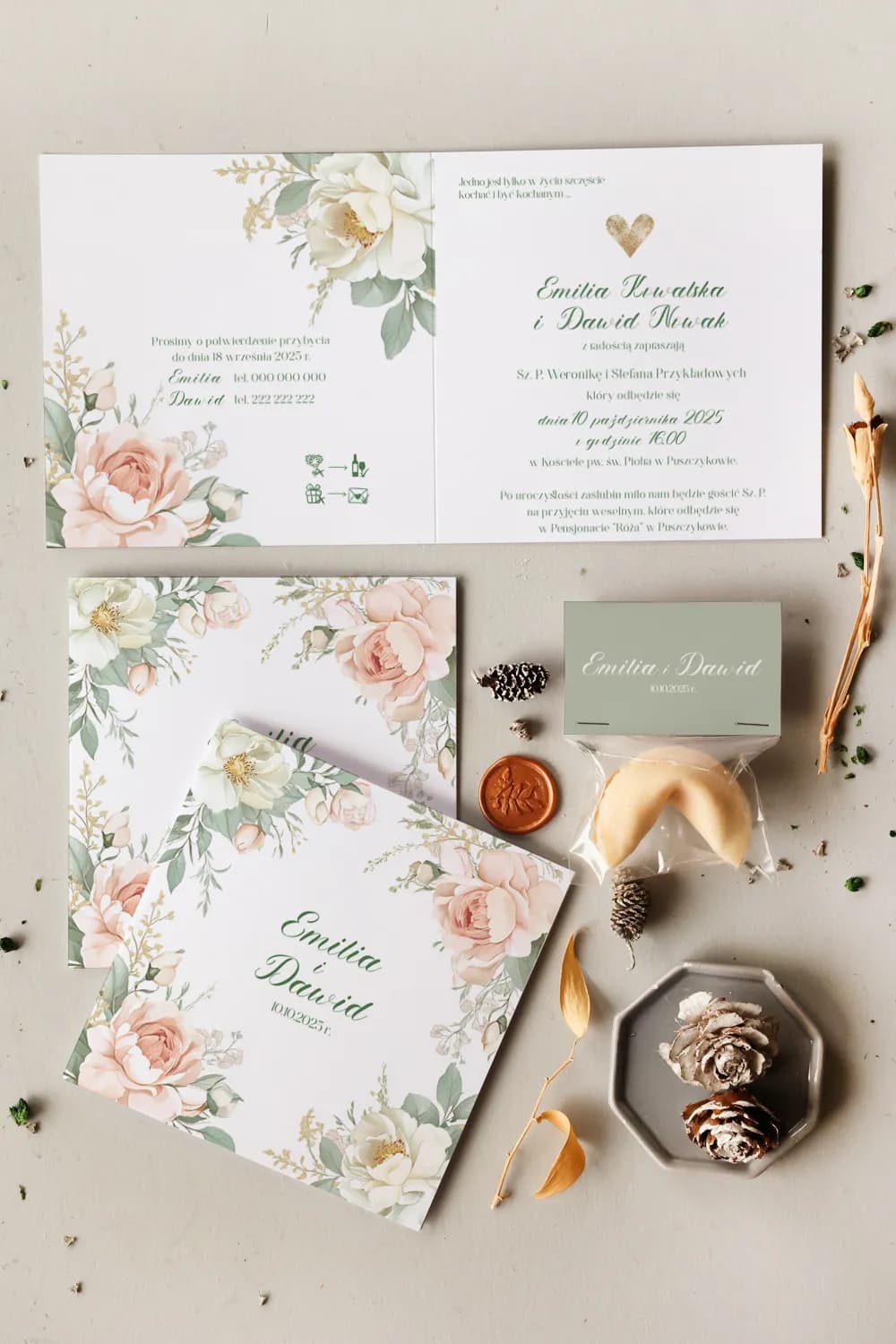 Invitaciones de Boda Cejla nº 7 – Estilo Boho con Flor en Acuarela