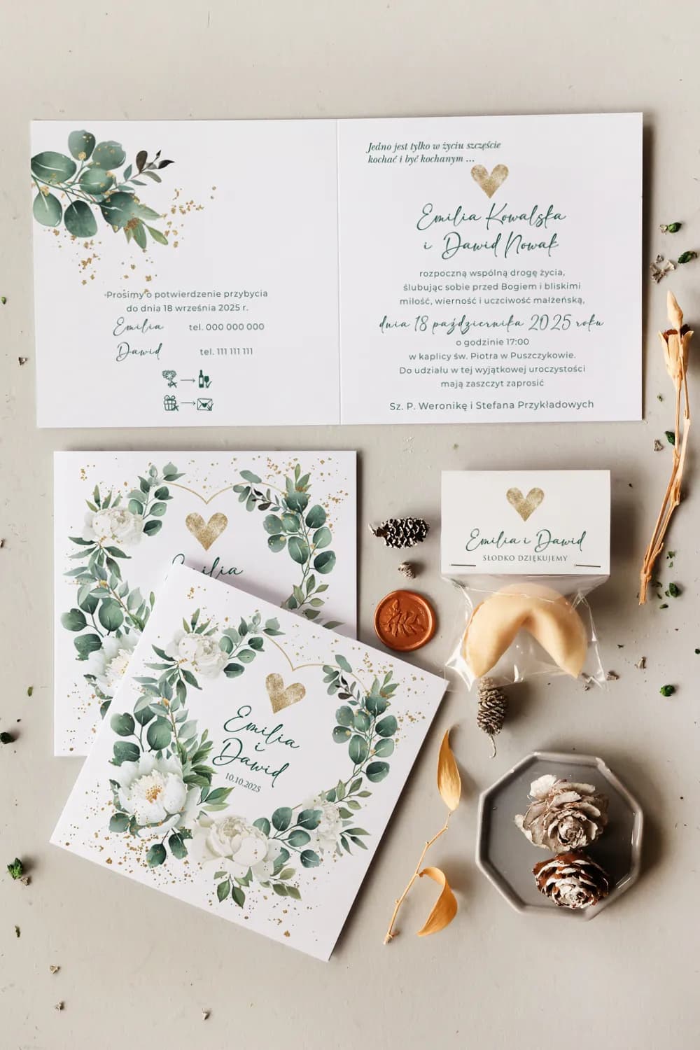 Invitaciones de Boda Cejla nº 3 – Estilo Glamour con Eucalipto