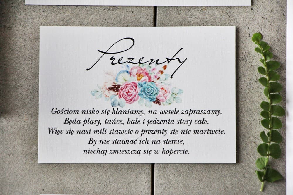 Boho Wedding Invitation Insert with Peonies and Succulents | No Gifts Card, RSVP | Pistachio No. 24