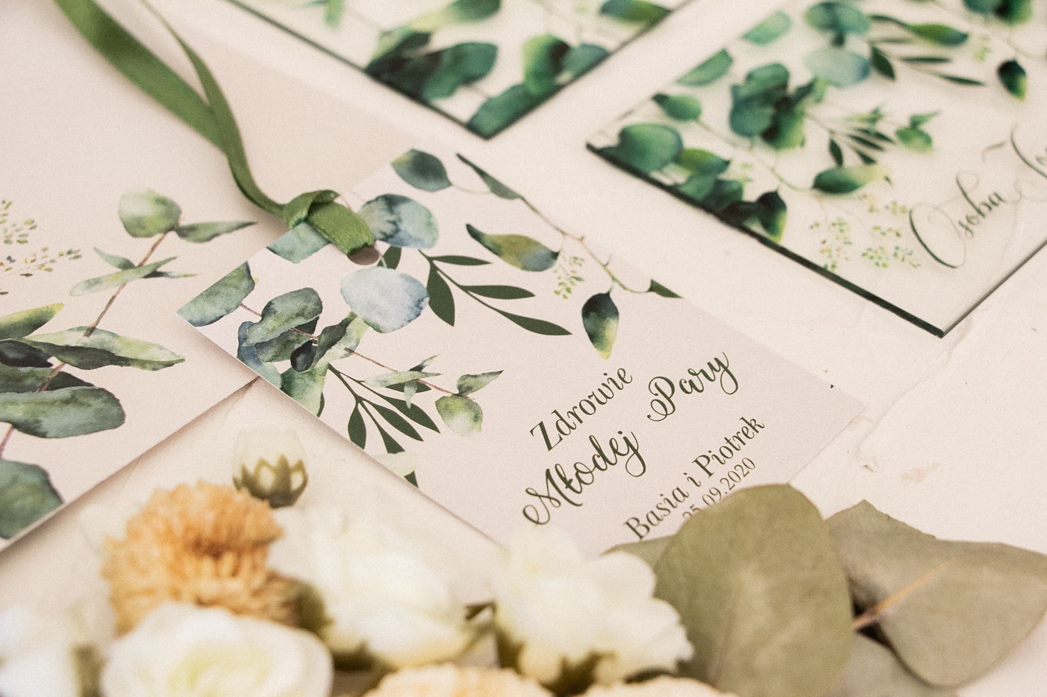 Etiquetas para botellas de boda Eucalipto | Elegantes etiquetas para alcohol | Korani nº 3