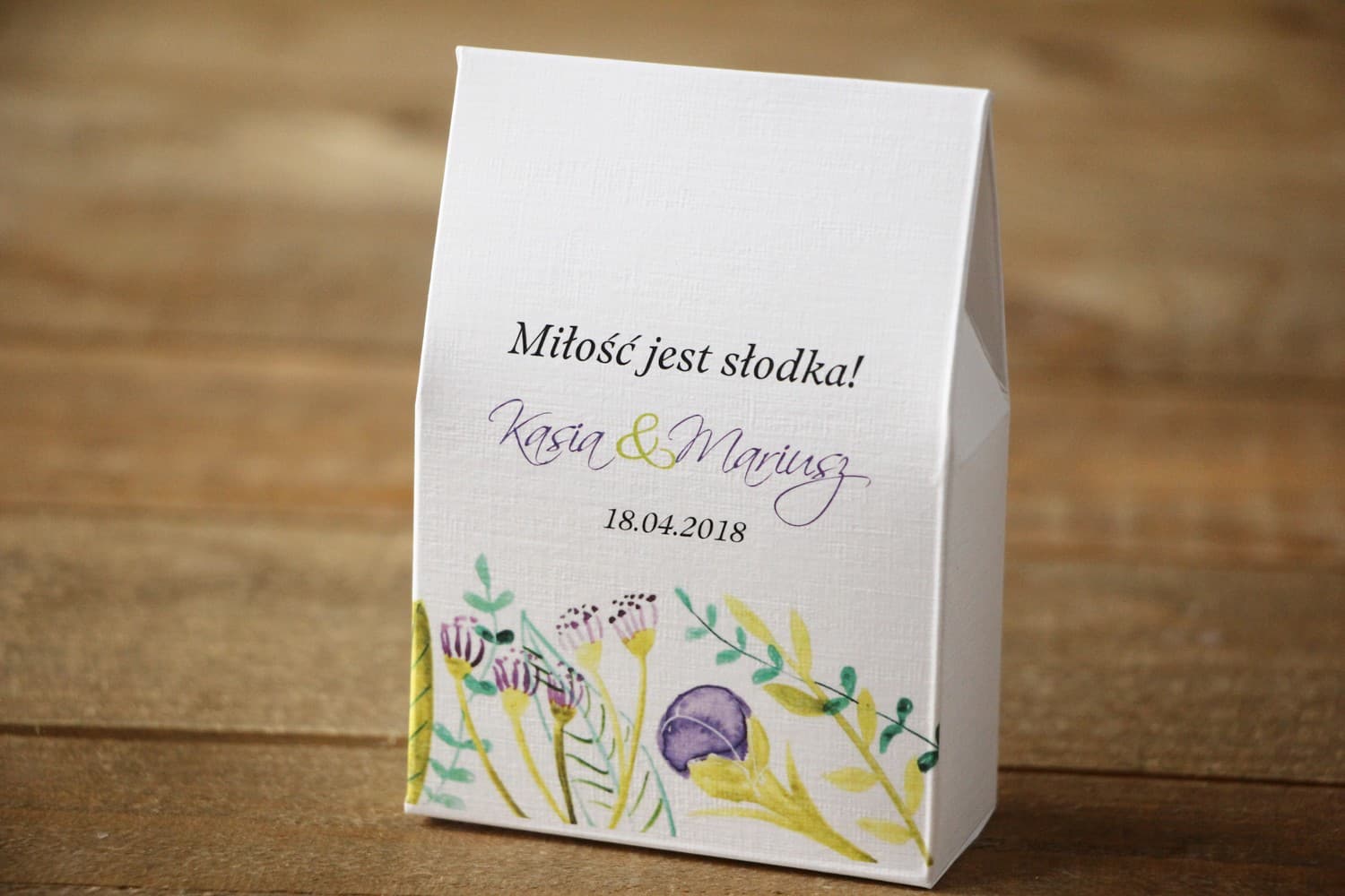 Watercolor Wildflower Favor Boxes | Wedding Favours | Painted Flowers No. 22