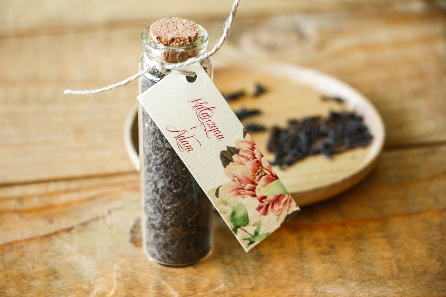 Rustikale Gastgeschenke, Tee im Fläschchen | Präsente für Hochzeitsgäste | Kraft Nr. 1