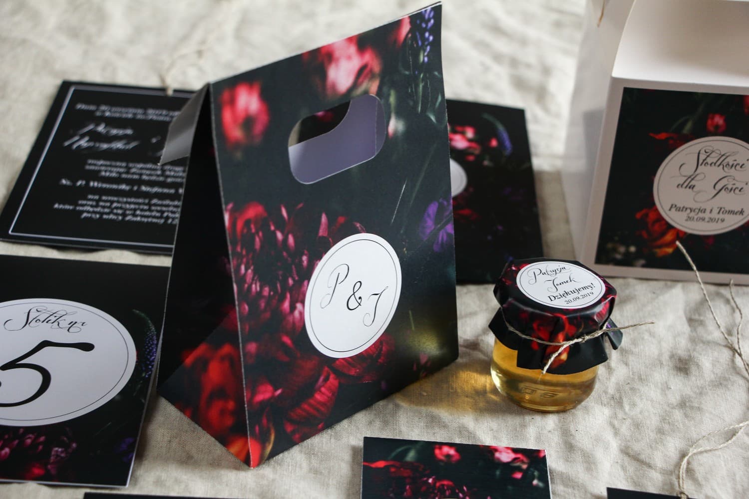 Geschenktüten für Gastgeschenke mit Blumen | Hochzeitsverpackungen | Kollektion Botanik Nr. 5