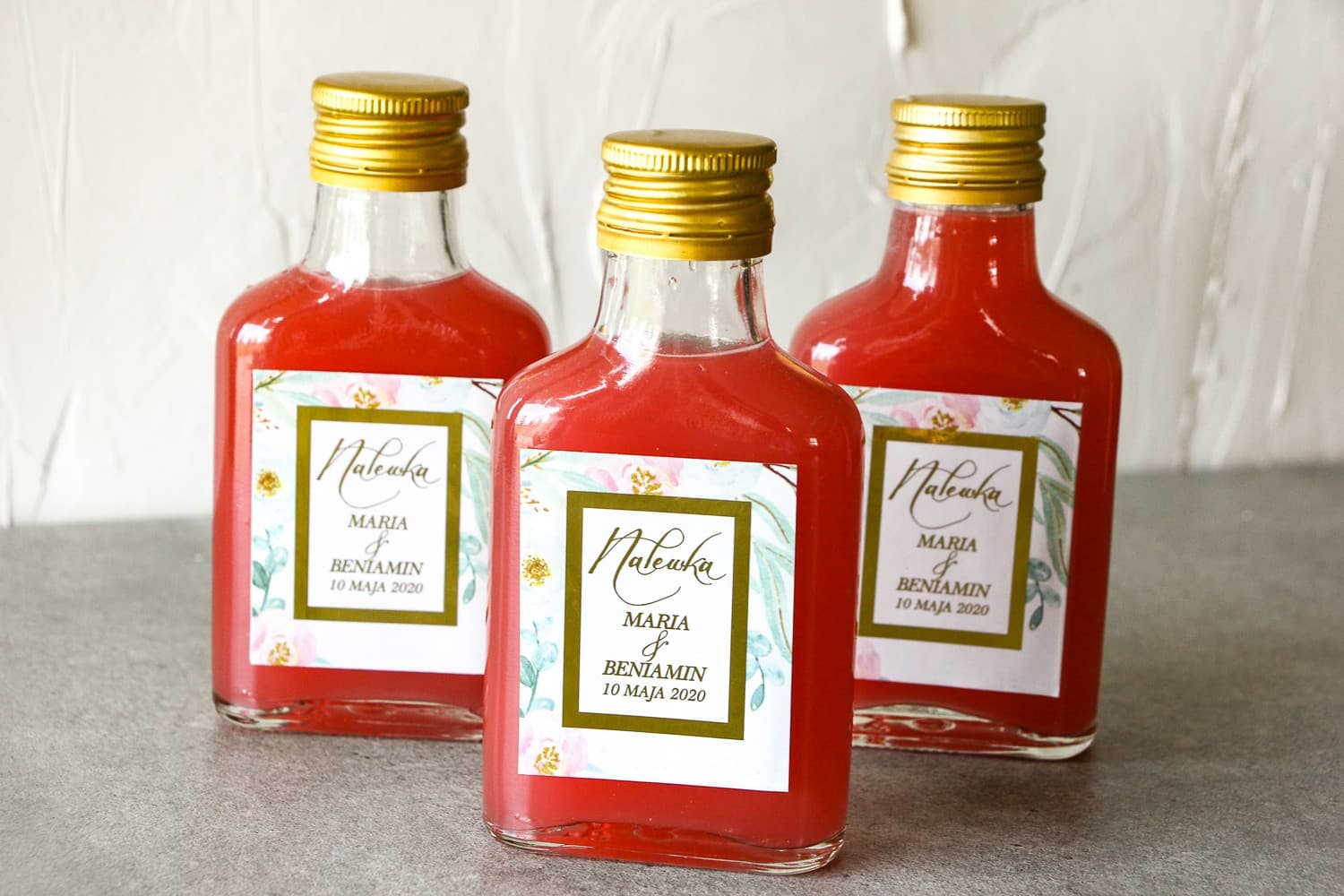 Glamour Peony Liqueur Bottles | Wedding Favours for Guests | Flores No. 1