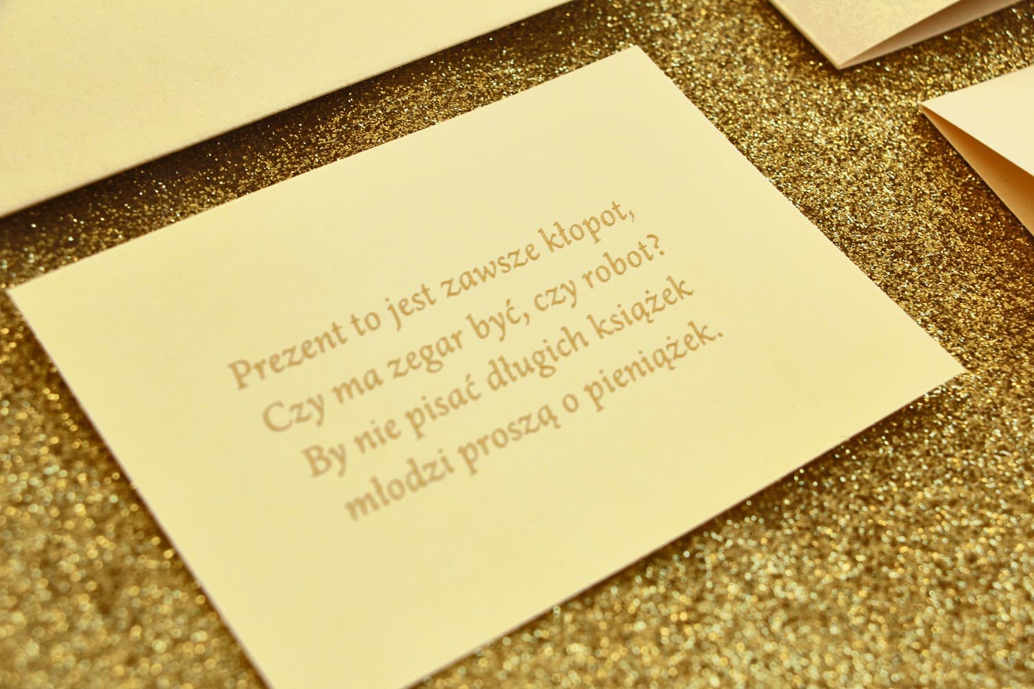 Gold Foiled Vanilla Invitation Enclosure Cards | Glamour Wedding Information Inserts | Glamour No. 5