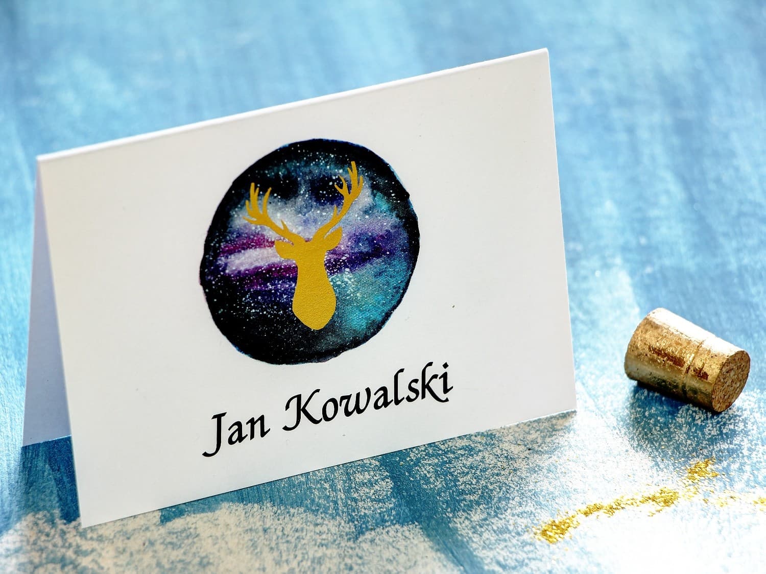 Moonlight Night No. 8 Wedding Place Cards – Golden Stag Design