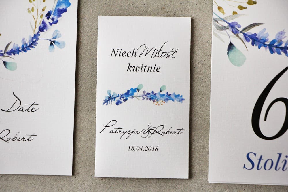 Sachet de graines de myosotis personnalisé mariage Cadeaux pour invités de mariage - Graines de Myosotis - Pistacjowe n° 7 - Délicates branches hivernales