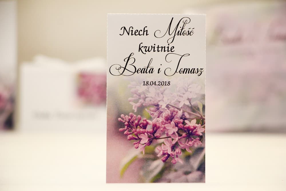 Graines de Myosotis avec Lilas Violet, Cadeaux Éco | Remerciements Invités Mariage Personnalisés | Elegant n° 11