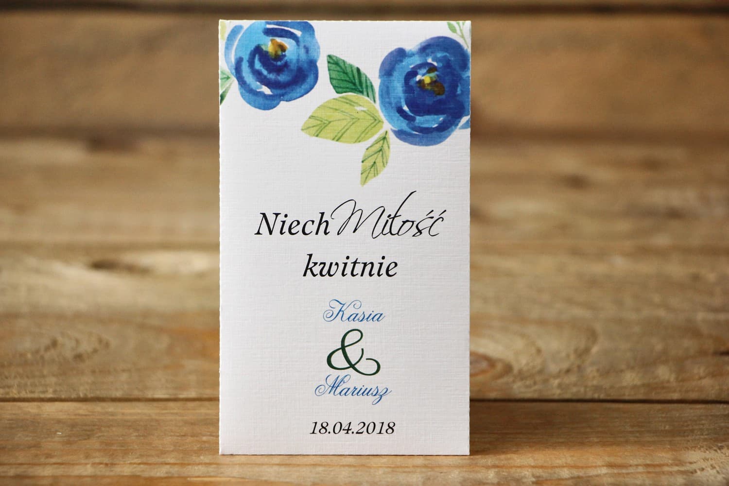 Sachet de graines de myosotis personnalisé bleuets Cadeaux Invités - Graines de Myosotis - Fleurs Peintes n° 23 - Motif Bleuets - accessoires de mariage