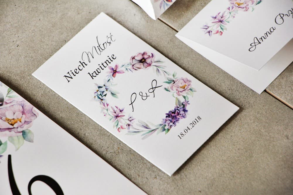 Graines de Myosotis en Sachet, Cadeaux Invités avec Motif Lilas et Pivoine | Souvenirs de Mariage | Pistacjowe n° 15