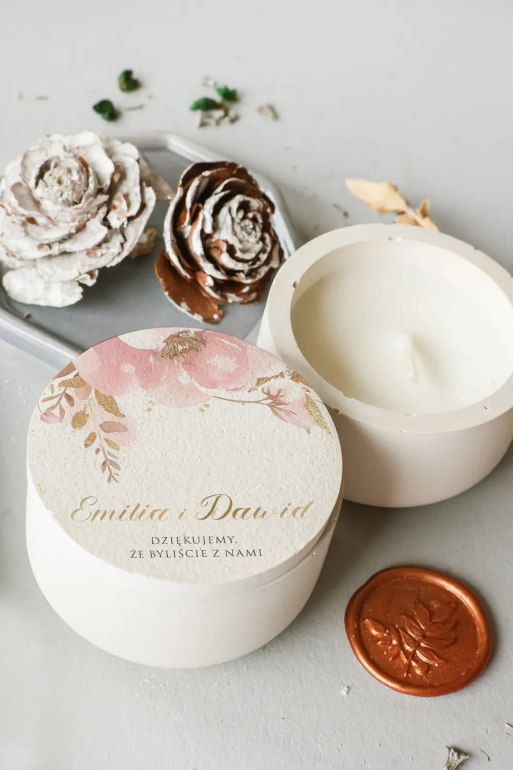 Sojakerze Cejla Nr. 9 – Puderrosa & Gastgeschenk zur Hochzeit