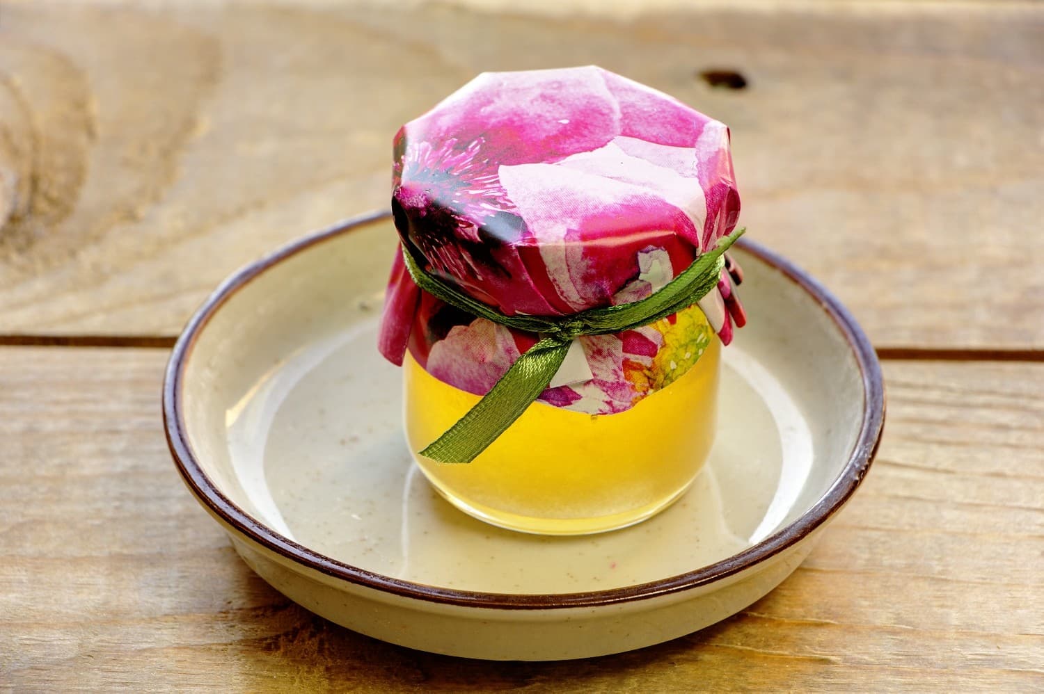 Polnischer Honig im Glas Gemalte Blumen Nr. 7 – Süßes Dankeschön mit Aquarell