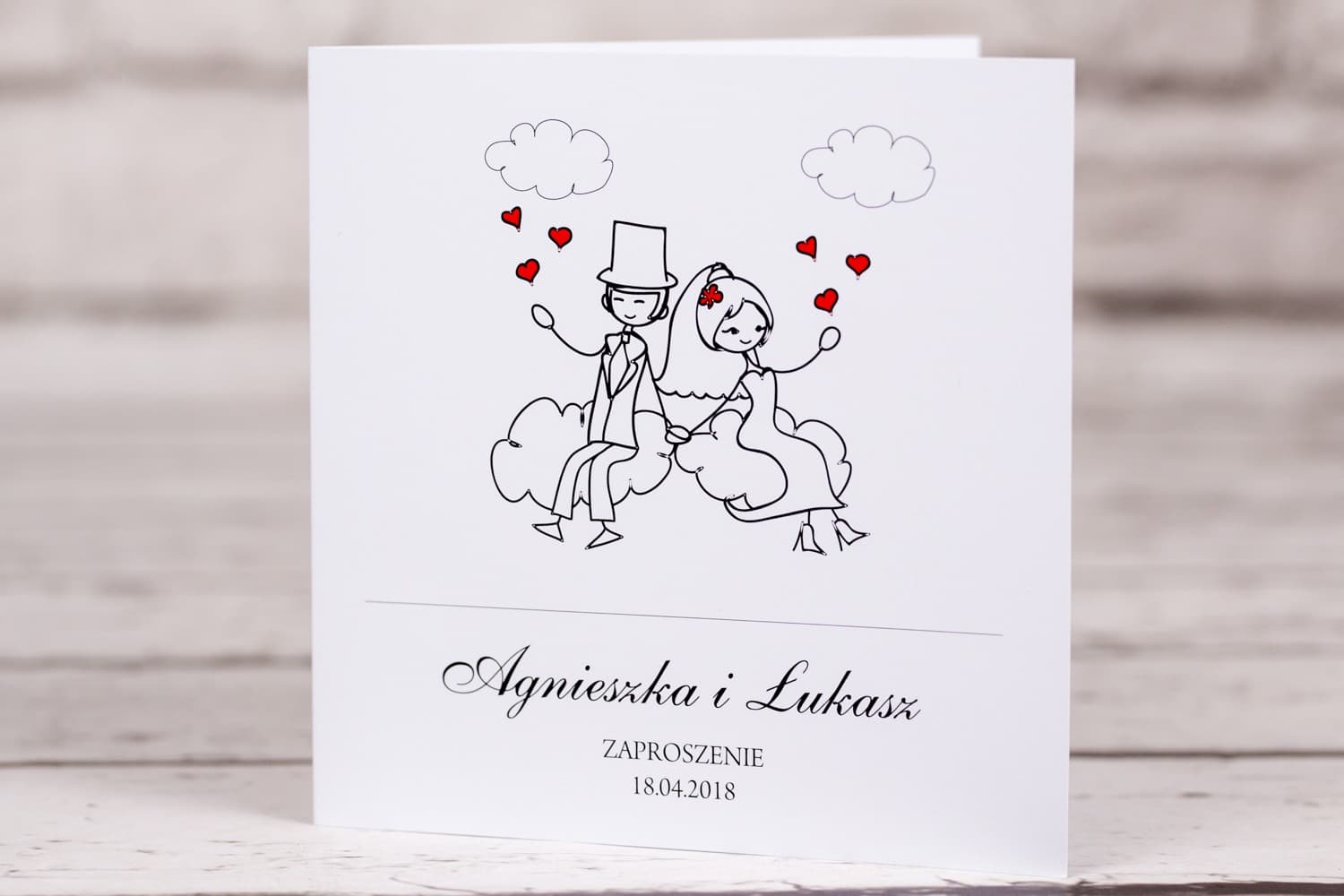 Humorous Wedding Invitations with Couple Illustration – Bueno No. 3