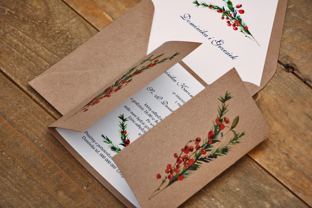 Invitaciones de Boda Forestales con Serbal – Frutos del Bosque nº 8