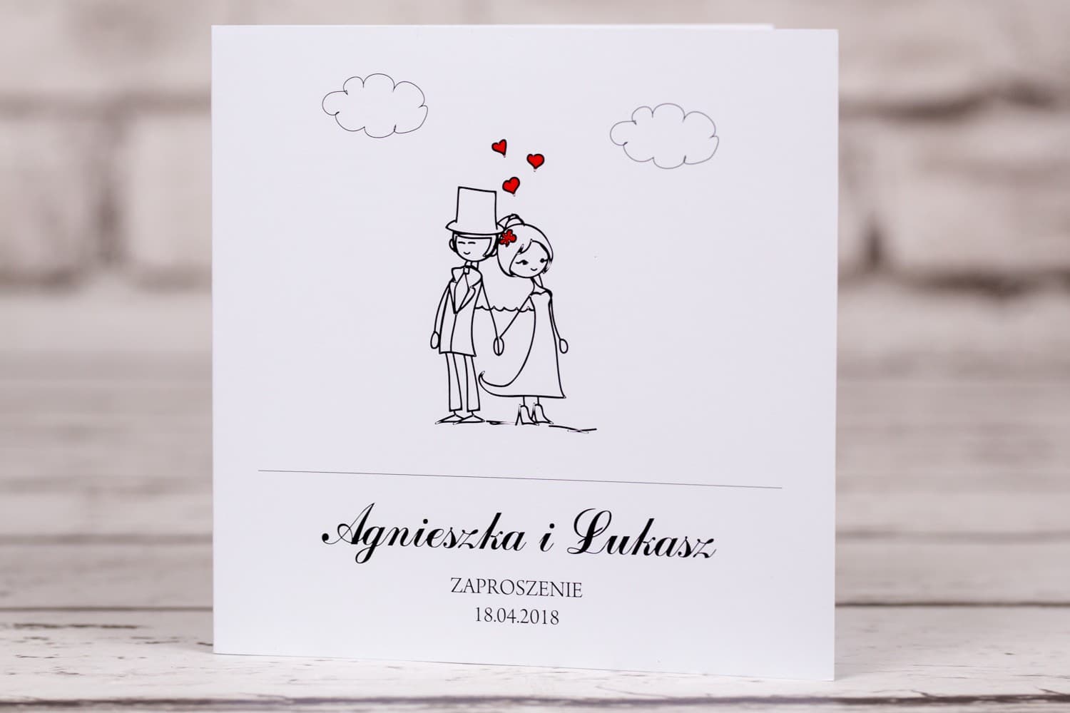 Invitaciones de boda con humor y alegre dibujo de novios Bueno nº 9