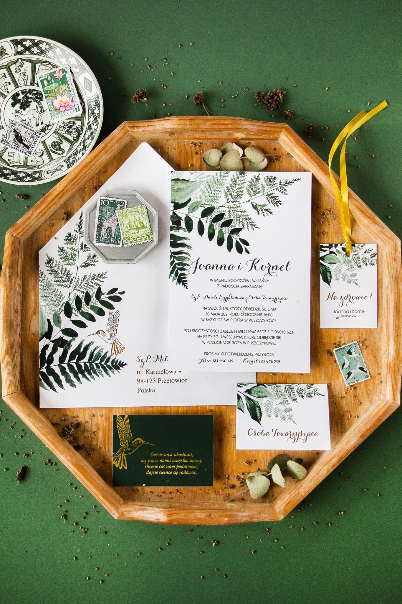 Invitación de Boda Pattern nº 5 – Minimalista con Helecho