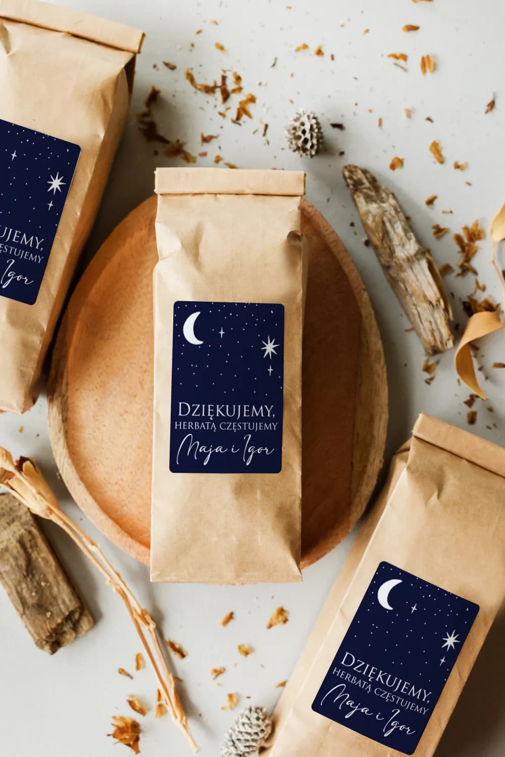 Personalized Celestial Star Motif Tea | Wedding Favours, Guest Gifts | Avril No. 6