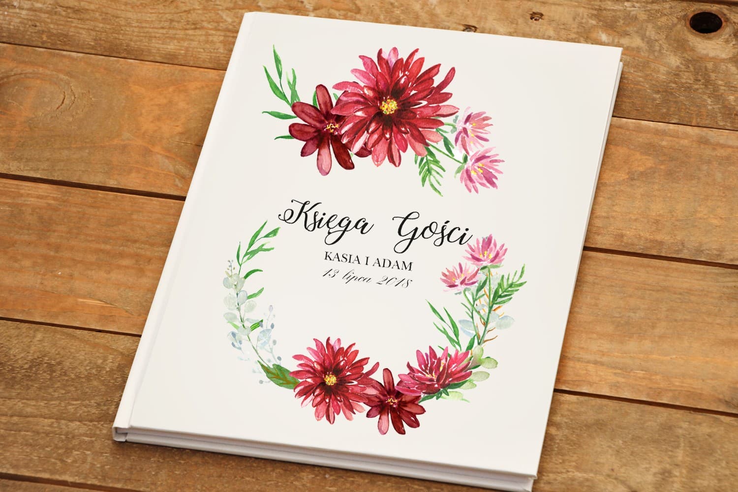 Libro de Firmas Personalizado A4 con Calas | Recuerdo de Boda para Mensajes | Kalia n.º 5