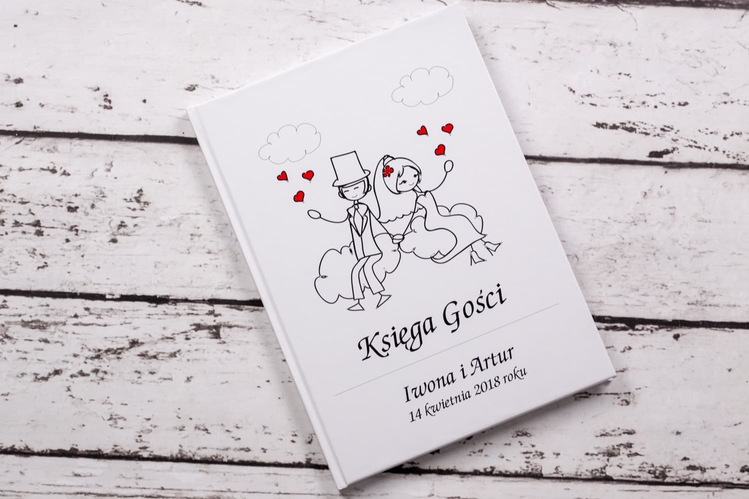 Divertido Libro de Invitados con Dibujo de Pareja en Bicicleta | Libro de Invitados de Boda Personalizado | Bueno nº 3