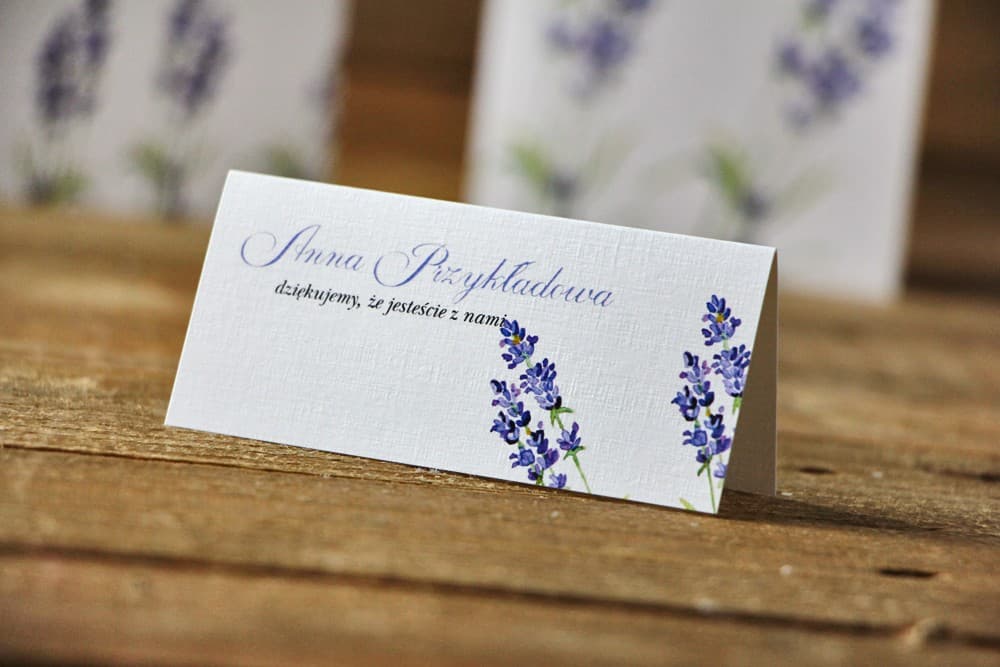 Marcasitios para mesa de boda - Acuarela nº 14 - Lavanda