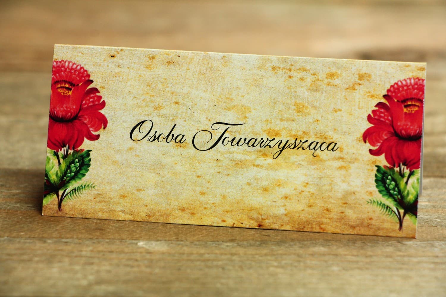 Marcasitios de Boda Folk nº 5 – Tarjetas de Mesa con Motivo de Flores Silvestres