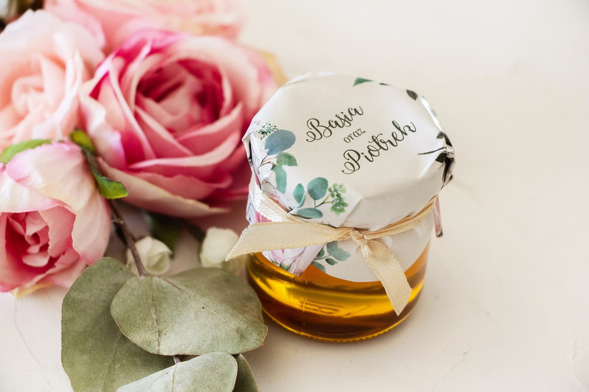 Miele Nuziale Korani n. 1 – Bomboniera Naturale con Motivo Rose e Ortensie